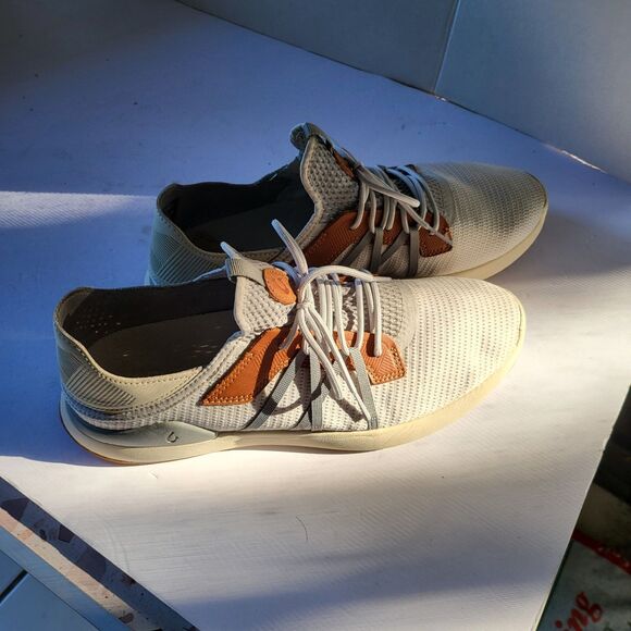 OluKai Men's Mio Li Lightweight Athletic Sneakers Mist Grey/Poi - Picture 4 of 4